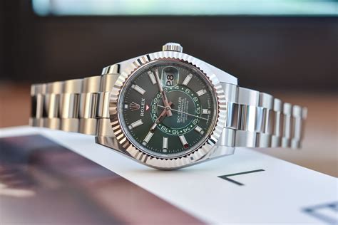 rolex green dial sky dweller|sky dweller Rolex for sale.